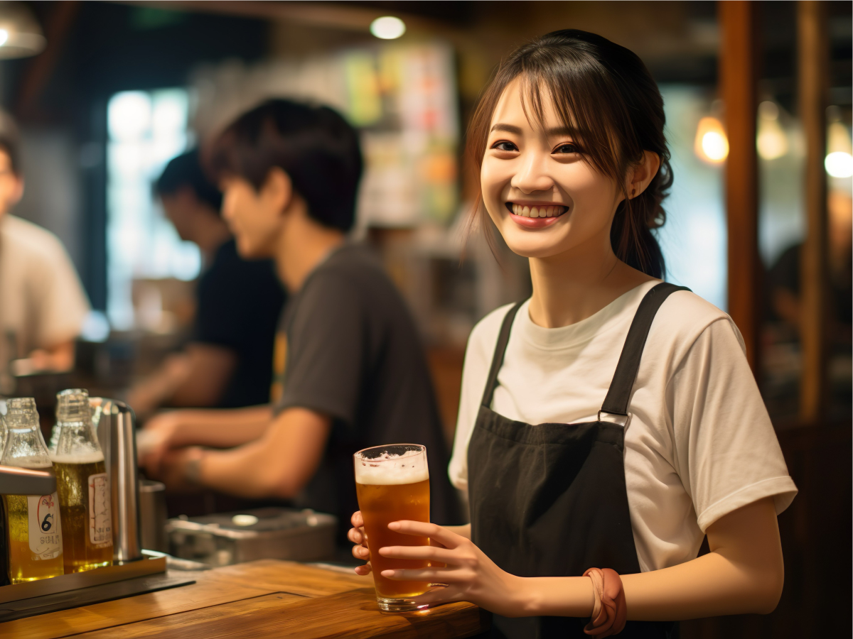 20才　女性　飲食店に入職