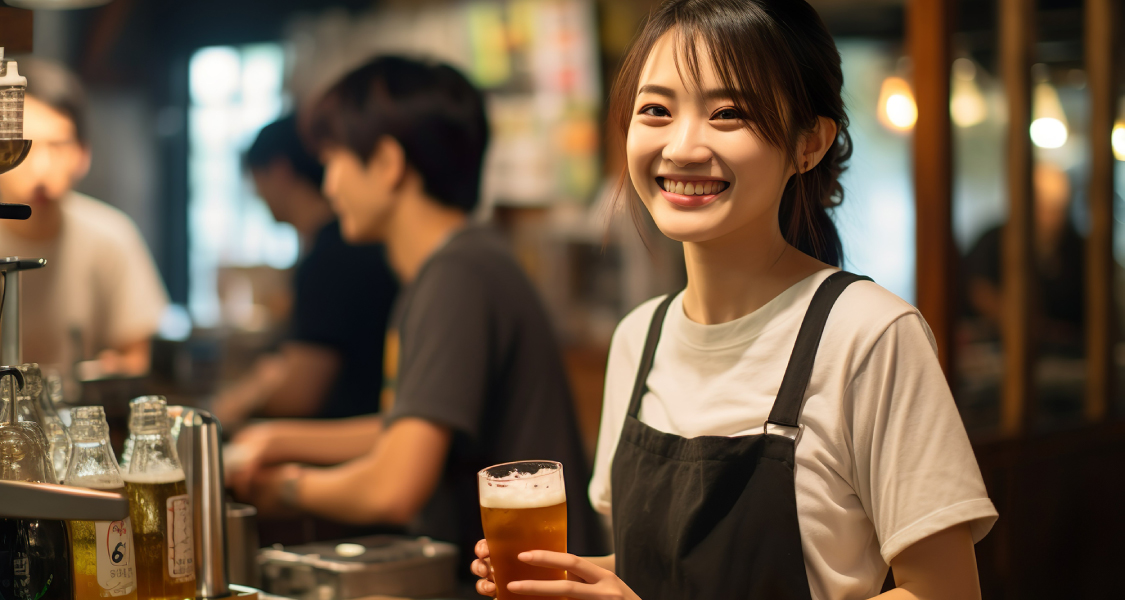 20才　女性　飲食店に入職